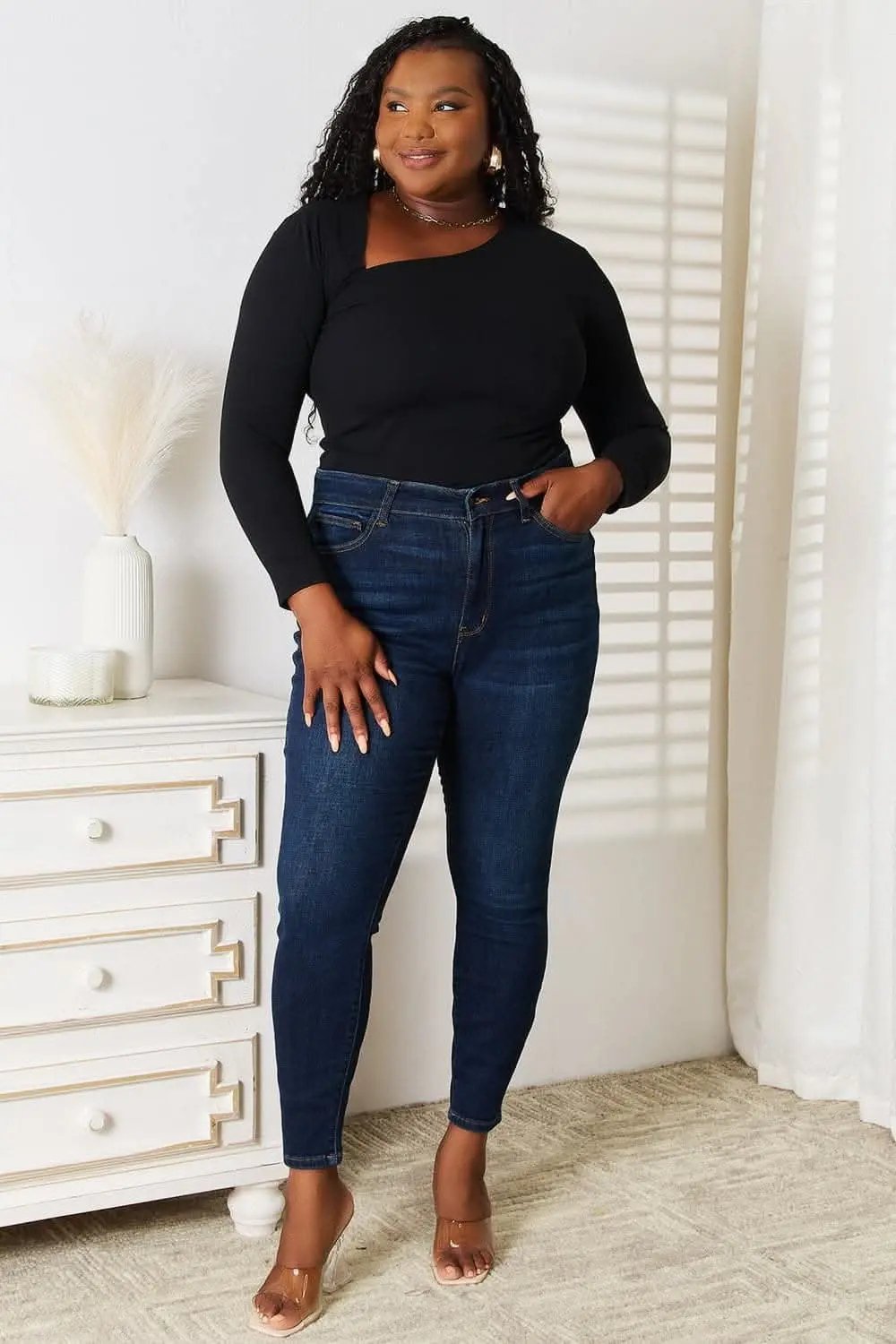 Basic Bae asymmetrical top - chic style - Love Salve